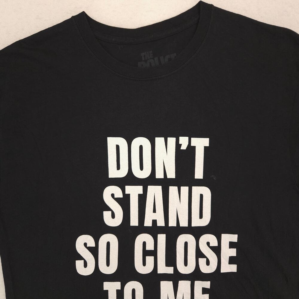 The Police Don't Stand so Close To Me Band Graphic Shirt Adult Mens Size L Black